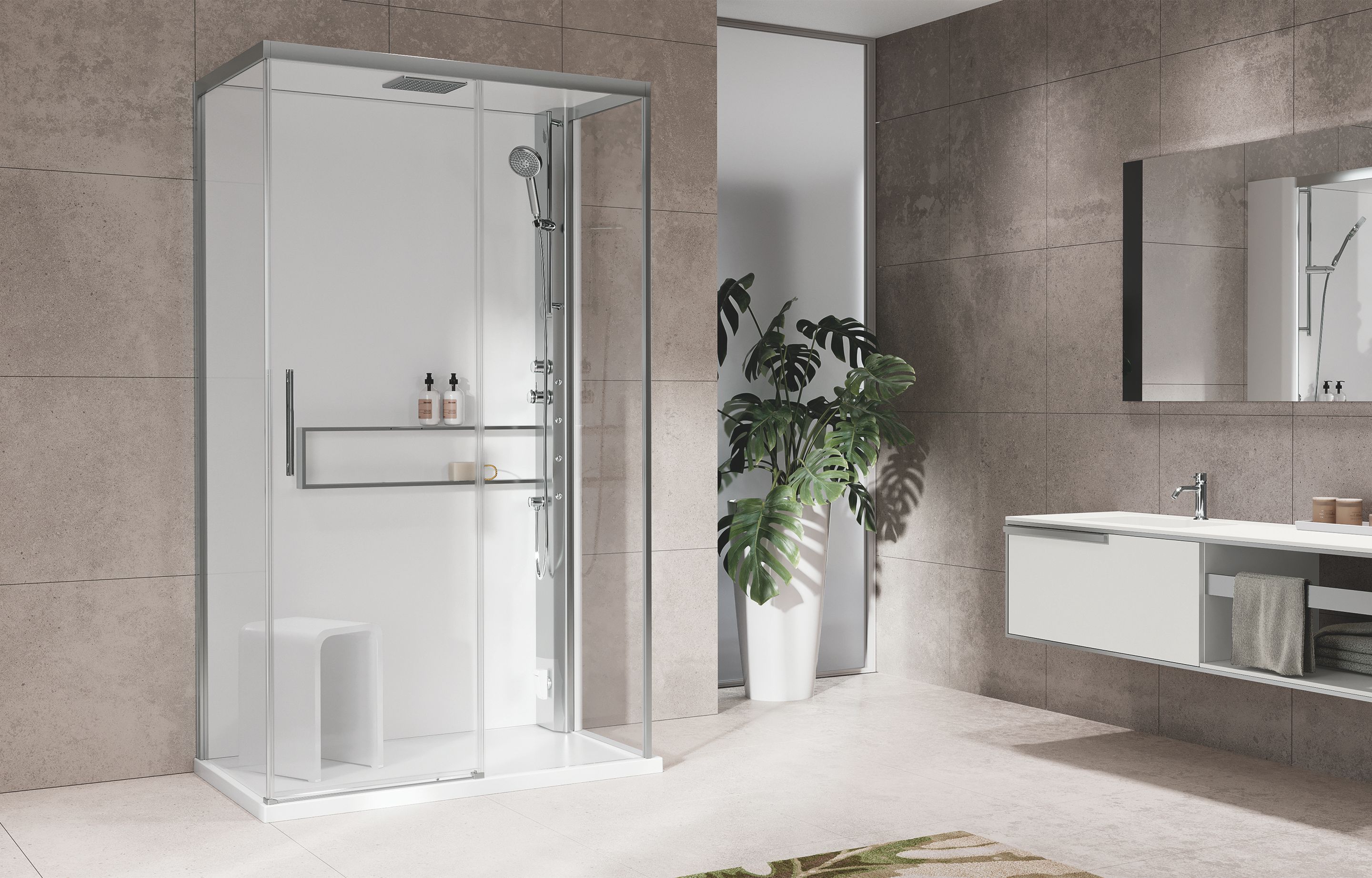 Cabines de douche - Glax 2 2P+2F