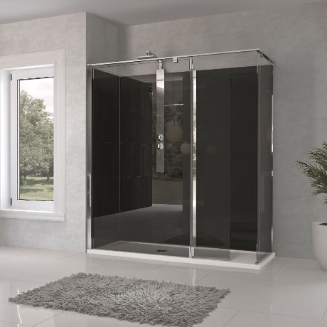 Cabine de douche Crystal A rectangulaire 100x80 Novellini Salle de