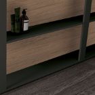 Kader zwart mat + Rovere Fiemme